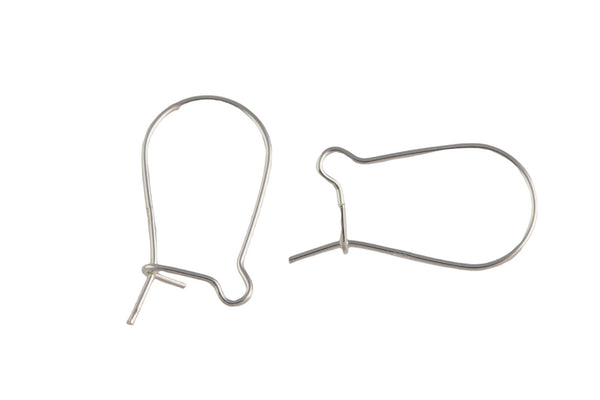 Sterling Silver Kidney Ear Wire Fishhook Ear Wire Fish Hook 16mm- Sterling Silver 925-6 pcs per Order