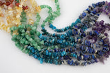 15" Natural Chakra Gemstone Chips Beads 6mm - 8mm - 15 inch Strand Gemstone Beads