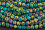 Mosaic Jasper Smooth Round Beads 4mm 6mm 8mm 10mm Aka Snake Skin Jasper Terra Jasper 15.5" Strand