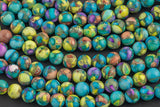 Mosaic Jasper Smooth Round Beads 4mm 6mm 8mm 10mm Aka Snake Skin Jasper Terra Jasper 15.5" Strand