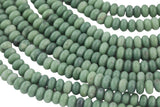 Green Jade - High Quality in Roundel, 6mm, 8mm- Full 15.5 Inch Strand-15.5 inch Strand Smooth Gemstone Beads