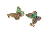 1x Abalone Monarch Butterfly Gold Pink Butterfly Pendant Dream Animal Lover Necklace Pendant Charm Designer Colorful Jewelry Making-14x19mm