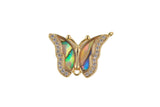 1x Abalone Monarch Butterfly Gold Pink Butterfly Pendant Dream Animal Lover Necklace Pendant Charm Designer Colorful Jewelry Making-22x16mm