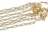 Gold Filled Round Tubed Chain, Elongated Heavy Oval Chain, 3x8.5mm links, , Wholesale, USA Made, Chain by foot- Paper Clip Chain