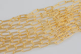 Gold Filled Round Tubed Chain, Elongated Heavy Oval Chain, 3x8.5mm links, , Wholesale, USA Made, Chain by foot- Paper Clip Chain