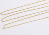 14k Gold Plated Chain 1.5mm Dainty Curb Chain - Tarnish Resistant - Sold by the yard