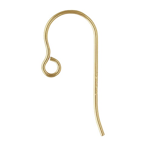 Gold Filled Earring Fishhook Fish Hook Wire Ear Wire 14mm - 14/20 Gold Filled- USA Product- 10 pieces (5 pairs)- Mini Size- Perfect for kids