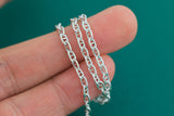 Sterling Silver Chain Mariner Chain 3mm Mariner's Chain 925 SS Made in USA by the Foot 925ss #25