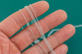 1.3mm -1.5 Sterling silver ROUND Cable Chain