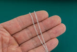Sterling Silver Chain Paperclip Chain 2mm 925 SS Made in USA by the Foot 925ss #30