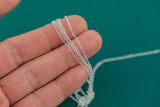1.3mm -1.5 Sterling silver ROUND Cable Chain