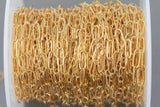 Gold Filled Flat Paper Clip Chain 4x11mm links- Wholesale, USA Made, Chain by foot- Paper Clip Chain