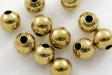 BRASS Beads - Round Seamless Beads Balls - All Sizes