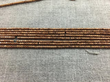 Copper Plated HEMATITE Beads. Tiny Cubes. Shiny Copper Finish. 2mm or 3mm. Full Strand 16".
