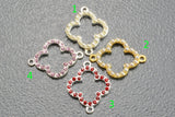 FLOWER connectorRhinstone 2 pcs