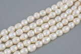 10x12mm Large Hole Freshwater Potatoe Pearl, Half strands! Big Hole Beads