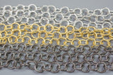 Texturized CHAIN by the ROLL!!! Texturized Round Steel Chain. Nice and Heavy. Gunmetal, Gold, and Dark Silver Plated.
