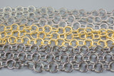 Texturized CHAIN by the ROLL!!! Texturized Round Steel Chain. Nice and Heavy. Gunmetal, Gold, and Dark Silver Plated.