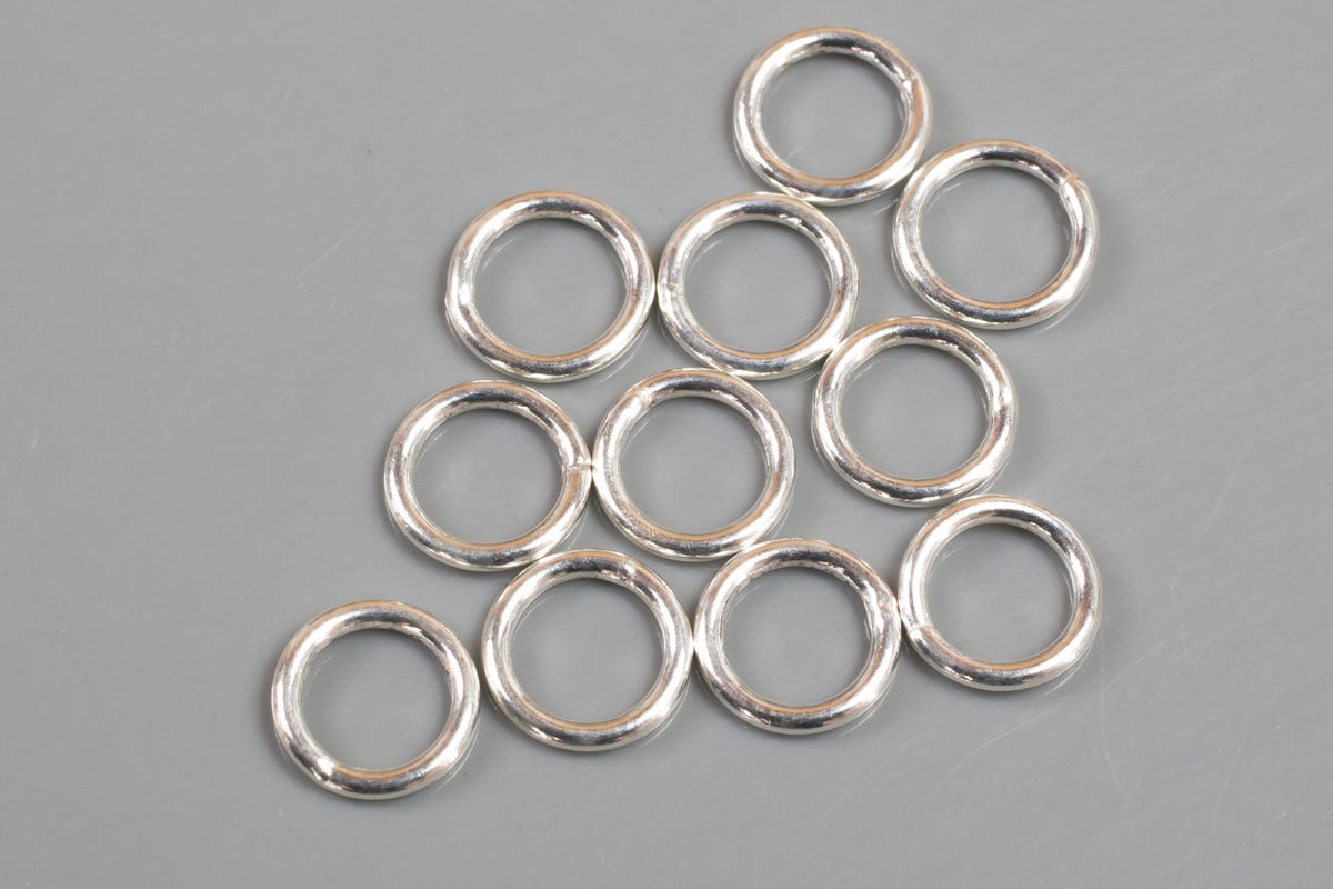 Wholesale Rhodium Plated 925 Sterling Silver Open Jump Rings 