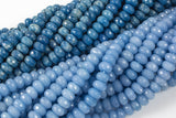 JADE Faceted Roundel 10mm- Blues -Full Strand 15.5 inch Strand,