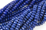 JADE Faceted Roundel 10mm- Blues -Full Strand 15.5 inch Strand,