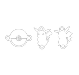 Pokemon Pikachu Pokeball Connector 14K Gold Filled 925 Silver Sport Connectors Bracelet or Necklace Permanent Jewelry