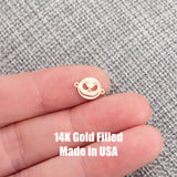 Nightmare Christmas Halloween Connector 14K Gold Filled Connector Permanent Jewelry 14K Gold Filled 925 Sterling Silver Connectors Bracelet Necklace PJ Supply Mouse