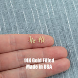 New York Los Angeles NY LA Connector 14K Gold Filled Connector Permanent Jewelry 14K Gold Filled 925 Sterling Silver Connectors Bracelet Necklace PJ Supply