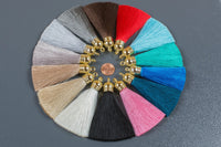 JUMBO SILK TASSEL Silk Tassels Tassles High Quality Extra Super Thick 4 pcs- Gold Capped