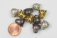 20pc Panther Head / Black Panther Leopard Head Beads 12*13mm Bead Pewter Gold, silver, rose gold, or gunmetal, all colors.