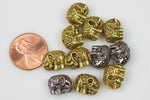 10 or 50 pcs Elephant Bead 10*11mm Bead Pewter. Gold, silver, or gunmetal.