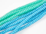 6mm 8mm 10mm Roundel Micro Pave In half strands BLUES