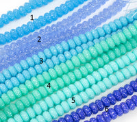 6mm 8mm 10mm Roundel Micro Pave In half strands BLUES