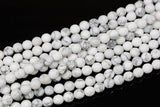 Natural BULK 10 STRANDS of Howlite Jasper Faceted Round 4-14mm. 4mm, 6mm, 8mm, 10mm, 12mm, 14mm. Gemstone Beads