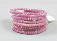 Natural Ruby strechy bracelet AA quality, 7 inches, one size fits all 5-6mm- Stackable Bracelets AAA Quality Gemstone Beads