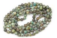 NEW LARGE SELECTION!!! Double Wrap Long Knotted - Preknotted Necklace- Assorted Gemstones-8mm 56-60" Long- Ready to wear- Long Necklace