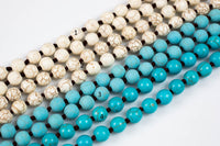 Long Knotted Necklace- Magnesite- 36 inches Long- Ready to wear! 8mm- Long Necklace