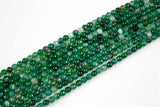 Green Banded Agate, High Quality in Faceted Round, 6mm, 8mm, 10mm, 12mm