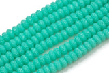 6mm 8mm 10mm Roundel Micro Pave In half strands- Aqua Teal