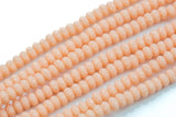 6mm 8mm 10mm Roundel Micro Pave In half strands- Light Peach