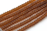 6mm 8mm 10mm Roundel Micro Pave In half strands- Clear Brown