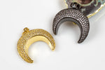 Crescent Moon CZ Pave High Quality!