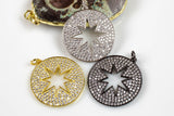 Starburst CZ Pave 24mm Pendant