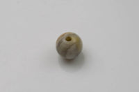 LARGE-HOLE beads!!! 8mm or 10mm Matte-finished round. 2mm hole. 7-8" strands. Fossil Coral. Big Hole Beads