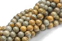 Natural Mexican Wild Horse Jasper - Round sizes. 4mm, 6mm, 8mm, 10mm, 12mm, 14mm- Full 15.5 Inch Strand Smooth Gemstone Beads