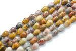 Natural Crazy Laced Agate- Teardrop- Beads- 2 Sizes- Special Shape- Full Strand- 16 Inches Smooth Gemstone Beads