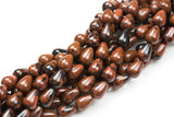 Natural Mahogany Jasper- Teardrop- Beads- 2 Sizes- Special Shape- Full Strand- 16 Inches AAA Quality Smooth Gemstone Beads