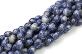 Natural Sodalite- Barrel Shape-3 Sizes- Special Shape- Full Strand- 16 Inches Gemstone Beads