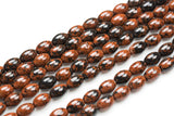 Natural Mahogany Jasper- Barrel Shape-3 Sizes- Special Shape- Full Strand- 16 Inches Gemstone Beads