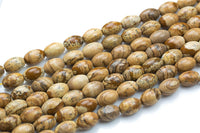 Natural Picture Jasper- Barrel Shape-3 Sizes- Special Shape- Full Strand- 16 Inches Gemstone Beads